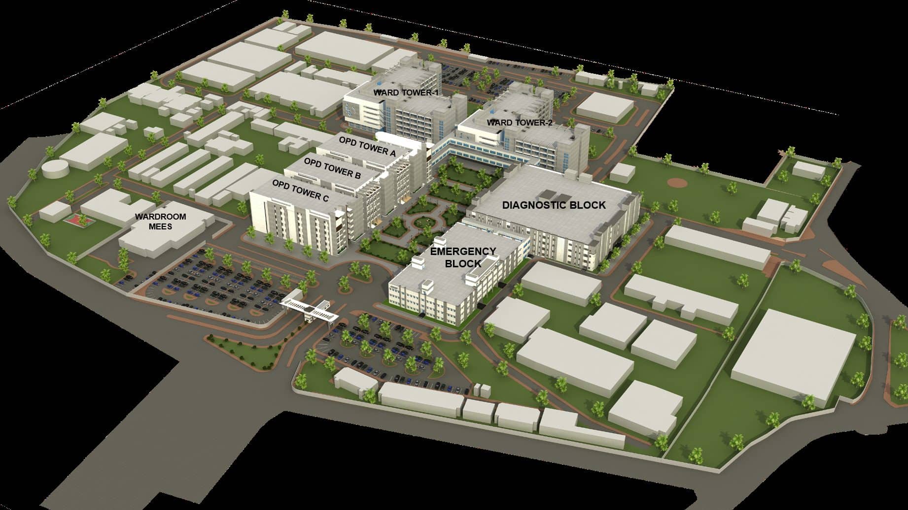 The master plan for the upgrading of PNS Shifa, the Pakistan Navy's principal hospital in Karachi