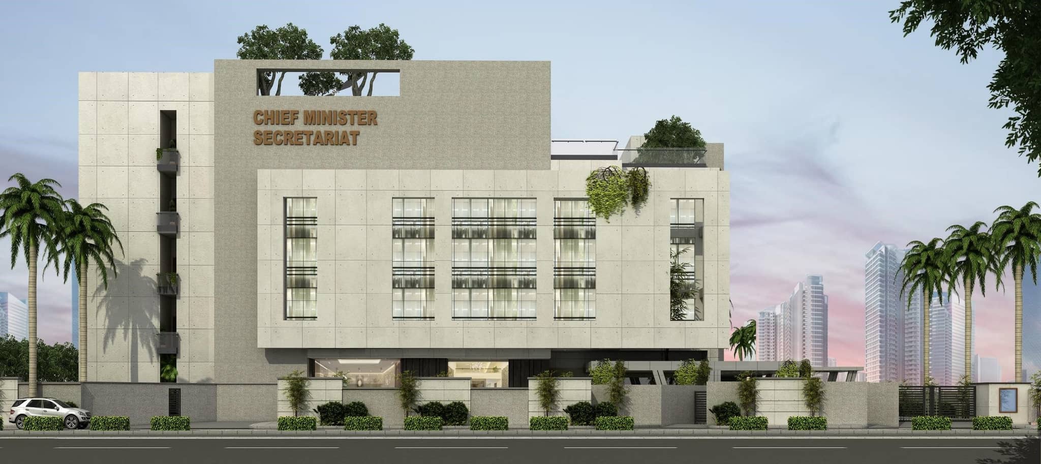 The secretariat building — architect's render Chief Minister's Secretariat, Karachi, Karachi