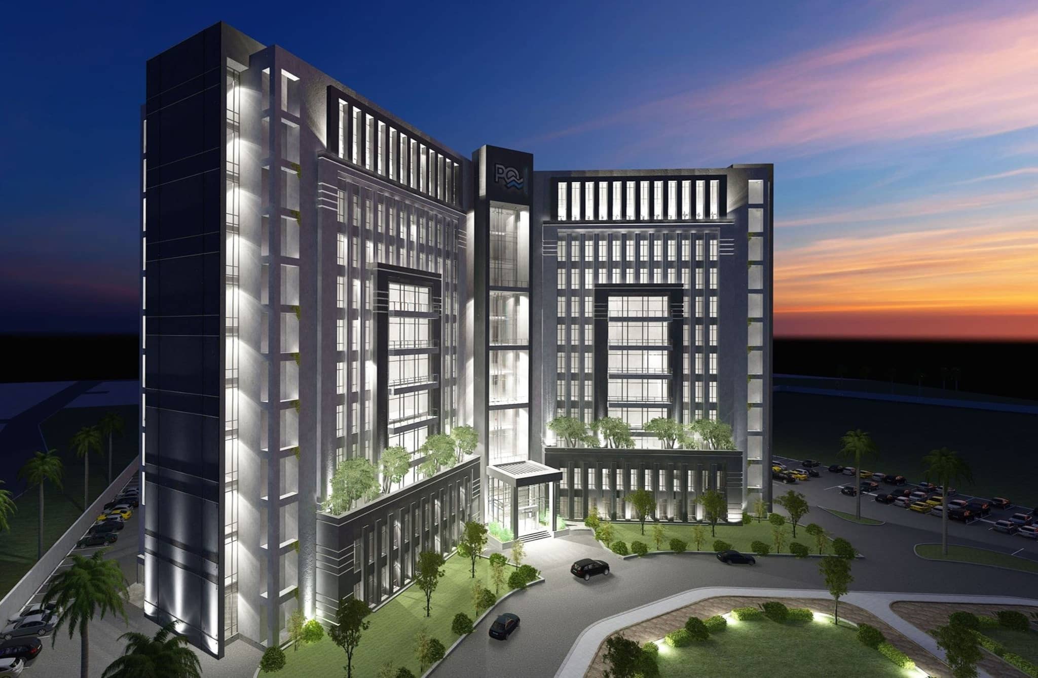 The proposed office complex — architect's render Office Complex at Port Qasim Authority, Karachi, Port Qasim, Karachi