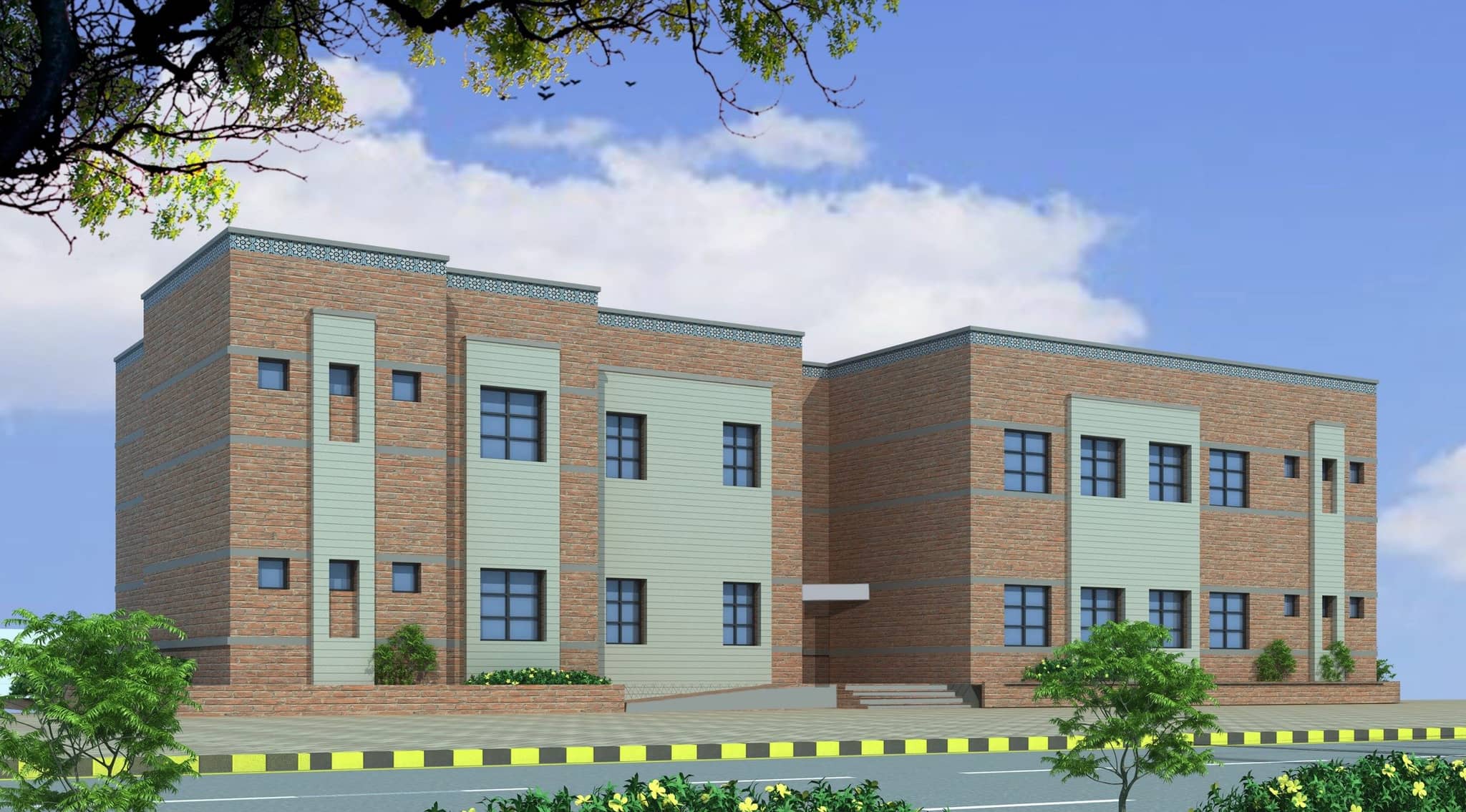 The academic block — architect's render Academic Facilities at the University of Sindh, Jamshoro, Jamshoro, Sindh