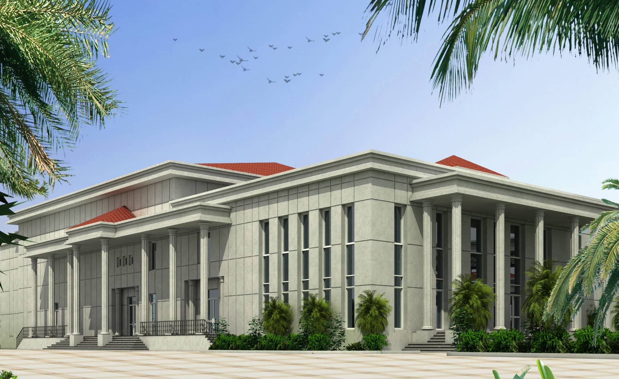 The auditorium at PNS Rahbar — architect's render Auditorium at PNS Rahbar, Manora, Manora, Karachi